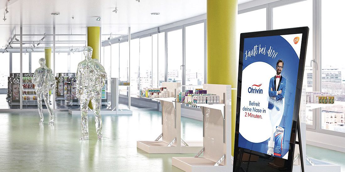 mediaCon Digital Signage Projekt - GSK-Gebro Apotheken-Signage