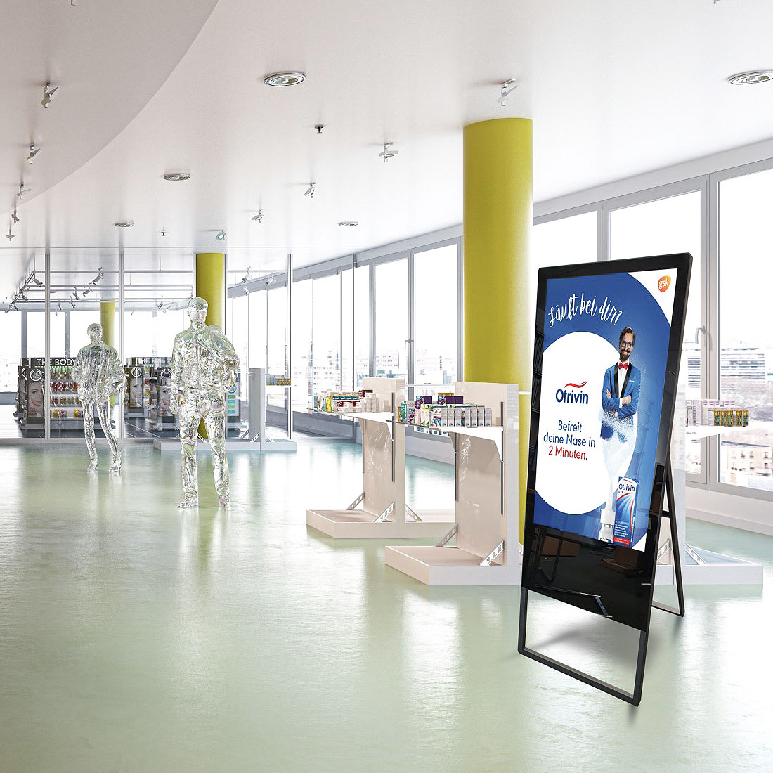 mediaCon Digital Signage Projekt - GSK-Gebro Apotheken-Signage